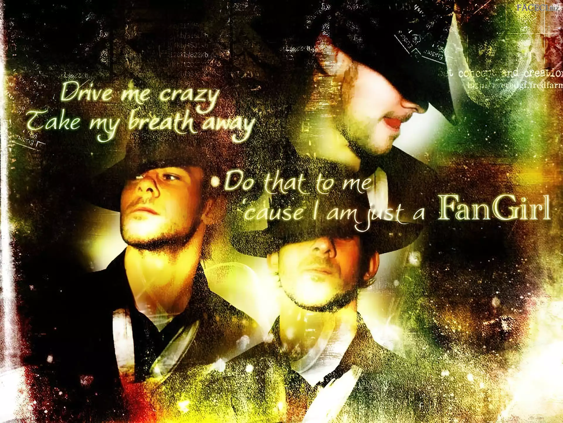 biała koszula, Dominic Monaghan, kapelusz